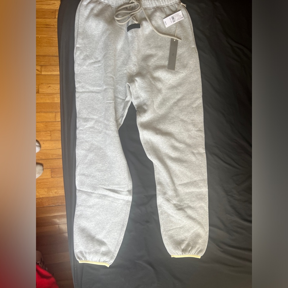 fear of god essential heather gray sweatpants